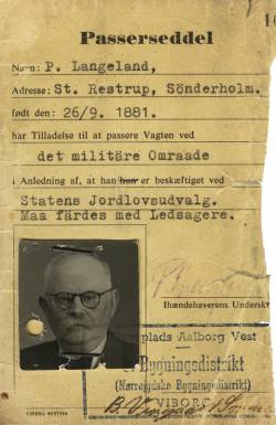 Passerseddel ca. 1945